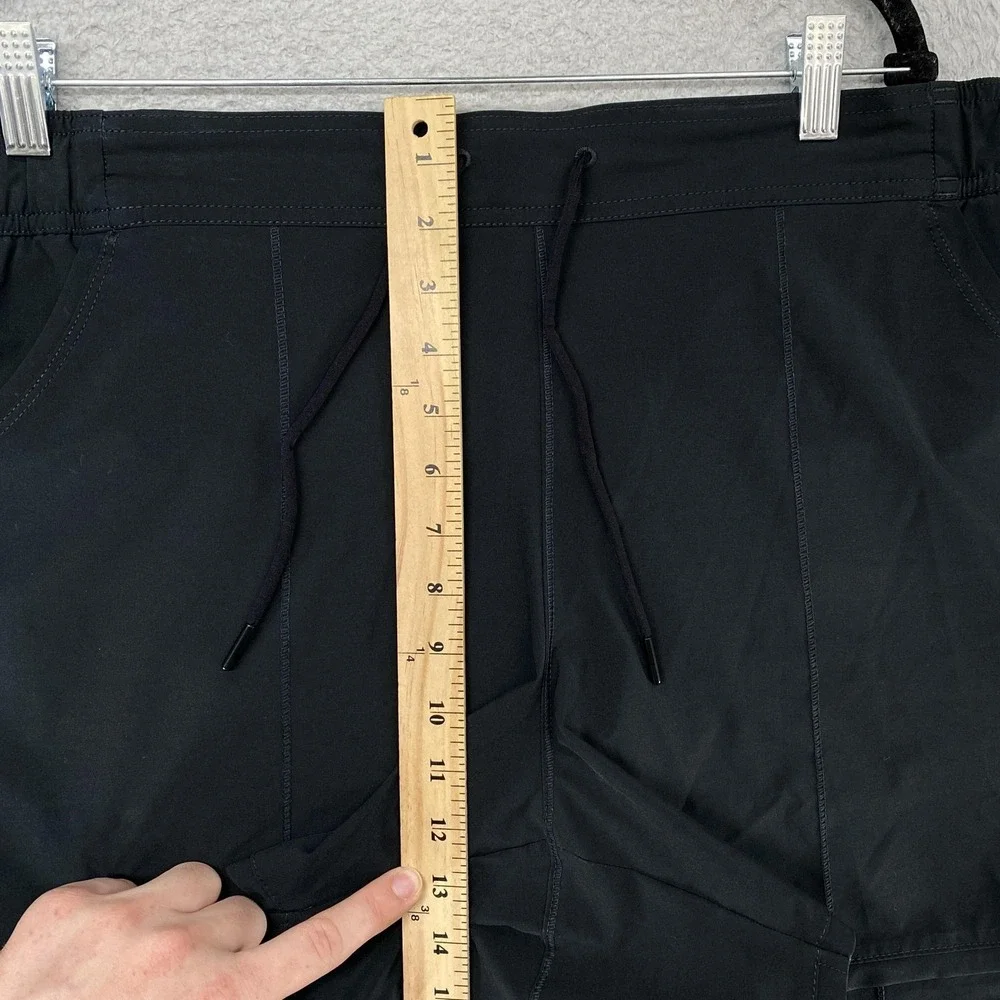 Lands End Swim Shorts Womens 16W Black Plus Lined Drawstring Quick Dry Beach